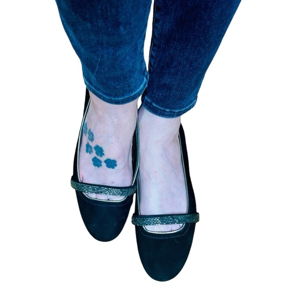 Coach Black Suede Flats ELISSA Shoes Size 8B - Picture 13 of 14